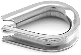 YAMASO 50pcs 5/32" M4 Stainless Steel Thimble for Diameter Wire Rope Cable Thimbles Rigging - Image 4