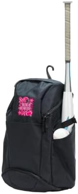 Coquette Bow Football Tackle Breast Cancer Striped Sport Backpack - Image 6