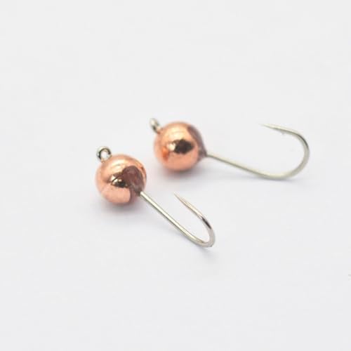 ALICHINO Tungsten Fly Tying Jig Heads for Fly Fishing Small Round Ball Crappie Jig Heads Tungsten Nano Jigs Kit Tungsten Beads with Hook - Image 3