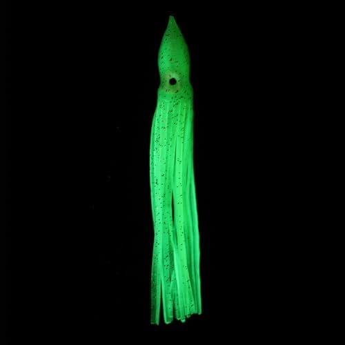 Fishing Squid Skirts, Glow Soft Plastic Trolling Lures Luminous -Fitting for (Bass/Trout/Salmon/Saltwater/Fishing Bait) - Image 4