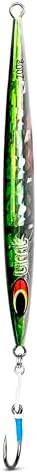 UMT 120g Offshore Saltwater Fishing Jigs for Tuna, Mahi-Mahi, Grouper, Redfish - Packs: 1, 5, 10. Green, Pink. Pro-Grade. - Image 2