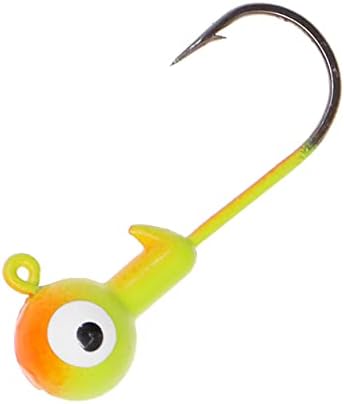 Fishing Lures Jig Heads,Ball Heads 1/32oz-1oz,Sharp Fishing Hooks for Freshwater or Saltwater by Temorah