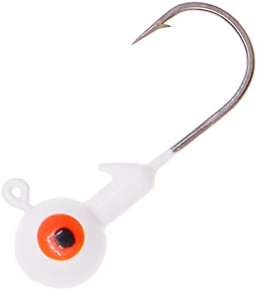 Fishing Lures Jig Heads,Ball Heads 1/32oz-1oz,Sharp Fishing Hooks for Freshwater or Saltwater by Temorah