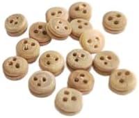 GAWEGM Ship Model Building Part - 20pcs Wooden Deadeye Pulley 4mm by GAWEGM