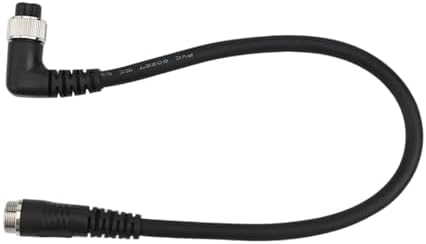 Fishing Reel for Battery Power Cable for DAI-WA Elbow 2 Hole Power Cord Adapter 45cm Black PVC Copper Wire(9 Oclock) by Unknown