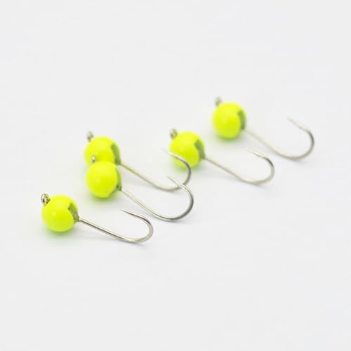 ALICHINO Tungsten Fly Tying Jig Heads for Fly Fishing Small Round Ball Crappie Jig Heads Tungsten Nano Jigs Kit Tungsten Beads with Hook - Image 2