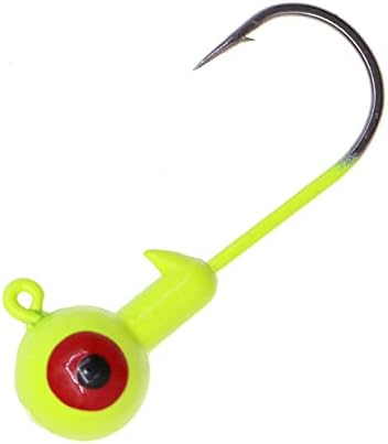 Fishing Lures Jig Heads,Ball Heads 1/32oz-1oz,Sharp Fishing Hooks for Freshwater or Saltwater by Temorah