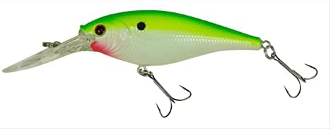 Berkley Flicker Shad Fishing Lure, Chartreuse Pearl, 3/16 oz, 2in | 5cm Crankbaits, Size, Profile and Dive Depth Imitates Real Shad, Equipped with Fusion19 Hook by Berkley