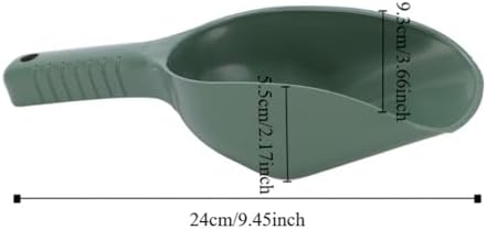 ‌Portable Bait Scoop 24cm – Floatable Lightweight Baits Throwing Spoon for Carp Fishing, Durable PP Casting Shovel (Green, 9.45x3.66x2.17in)‌ - Image 3