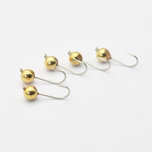 ALICHINO Tungsten Fly Tying Jig Heads for Fly Fishing Small Round Ball Crappie Jig Heads Tungsten Nano Jigs Kit Tungsten Beads with Hook - Image 2