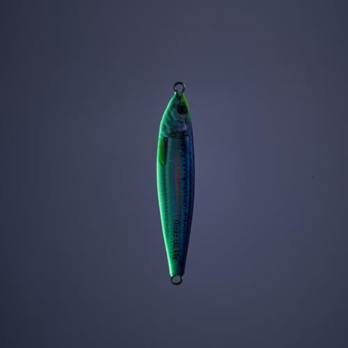 OCEAN CAT Long Casting Slow Fall Pitch Fishing Jigs Lures Lead Metal Flat Sinking Vertical Shore Jigging Bait with Assist Hook for Saltwater Freshwater Fishing 40g 60g 80g - Image 3