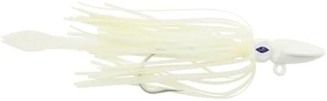 No Alibi Alien Jig - Squid Head, 4 oz, Glow Green/Chartreuse Head, Green/Chartreuse Skirt, Chartreuse Squid Paws, 10/0 Hook - Image 2