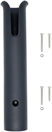 HiUmi Wall Mounted Fishing Rod Holders Tubes Links Fishing Rod Holder Rack Rests (1-Pole-Black) by HIUMI