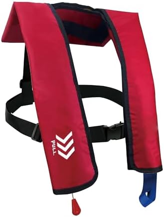 Inflatable Life Jackets for Adults Automatic Life Vests PFD Low Profile Load Capacity Up to 330lbs by LittleDoggy