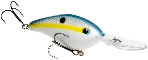 Strike King Pro Model 6XD Fishing Lure, Deep Diving Crankbait, Unique Curved Bill, Free-Floating Rattle Chambers, 1-Ounce, Dives to 19-Feet, Size 1 Treble Hooks by StrikeKing