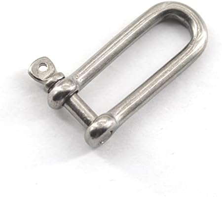 M6 Long D Ring Shackle 304 Stainless Steel Anchor Shackle with Screw Pin for Material Handling,Rigging Accessories,Connecting Chains and Ropes (Pack of 6) - Image 2