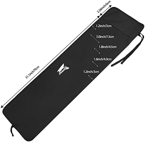 Aventik Neoprene Fly Rod Sock with 5 Compartments Fishing Rod Sleeve - Image 2