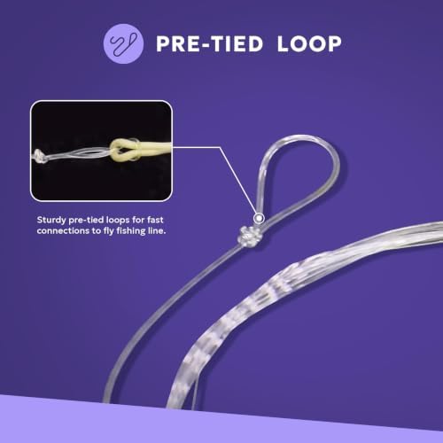 SF Fly Fishing Tapered Leader – Fluorocarbon Pre-Tied Loop - Image 5