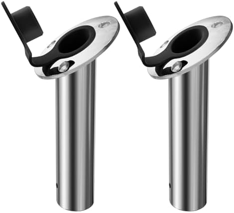 2Pcs Rod Holders for Fishing Boat, Heavy Duty 316 Stainless Steel Fishing Rod Pole Holder, Flush Mount, 15/30/90 Degree by METRAXION