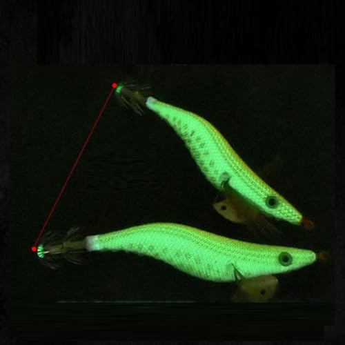 10PCS 13cm Fishing Lure Set, Luminous Squid Jig Shrimp Fishing Lure Luminous Squid for Sea Fish - Image 2