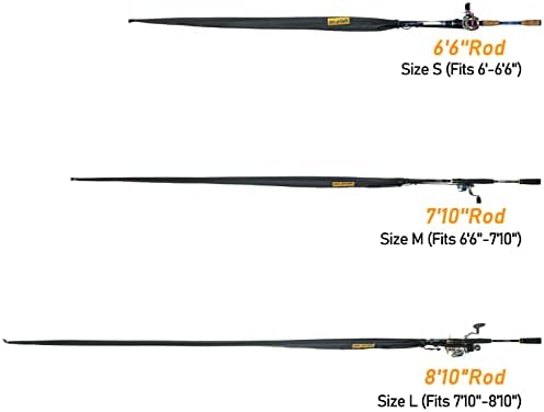 Dr.Fish Fishing Rod Socks Fishing Pole Sleeves Rod Protector Tangle-Free Lightweight Nylon Adjustable Rod Cover Protector for Spinning Rod Baitcasting Rod Surf Rod Fishing Rod Tube Case - Image 2