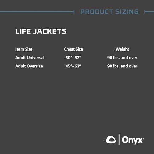 Onyx Kayak Fishing Life Jacket – USCGA PFD/Life Jacket with Multiple Pockets, High-Back Design & Adjustable Straps for Paddle Sports & Fishing - Image 3
