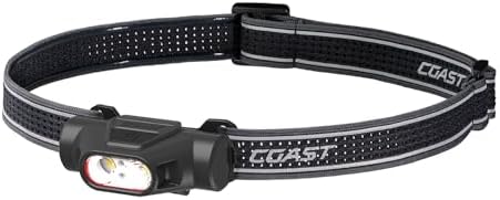 Coast LP30R 1100 Lumen USB-C Rechargeable Dual Power LED Headlamp, IP54 Water & Dust Resistant, 6 Light Modes with Spot and Flood by Coast
