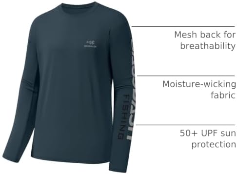 BASSDASH Fishing T Shirts for Men UV Sun Protection UPF 50+ Long Sleeve Tee T-Shirt - Image 3