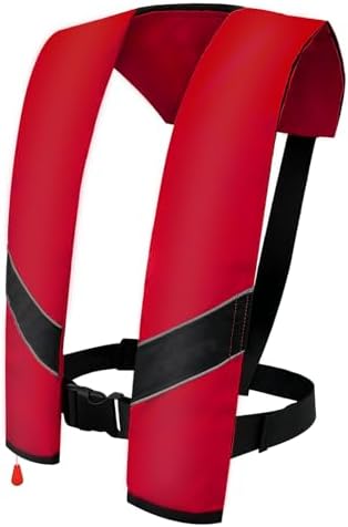 Manual Inflatable Life Jacket|Life Vest for Adults|PFD Low Profile|Supports up to 330 lbs(YSH700) by morinokawau