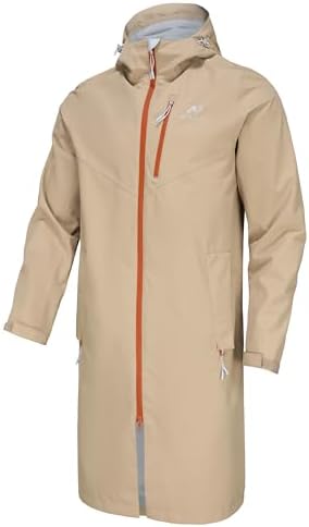NORDIC OUTLAND Rain Jacket Men,Waterproof Breathable Long Raincoat with Hood Mesh Lining,Windbreaker for outdoor activities - Image 2