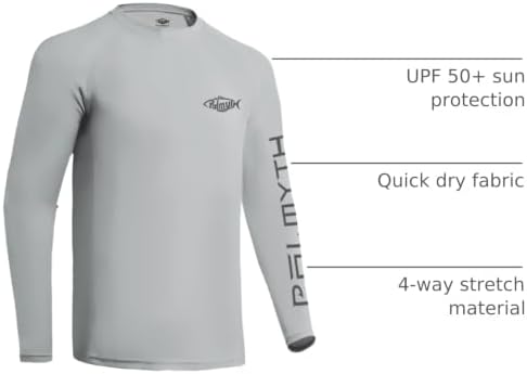 Palmyth Fishing Shirts for Men Long Sleeve UPF 50+ T Shirt Sun Protection - Image 4
