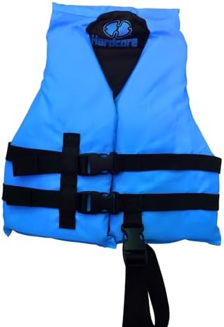 Hardcore Life Jacket Paddle Vest; Coast Guard Approved Type III PFD Life Vest Flotation Device; Jet ski, Wakeboard, Kayak; Ideal Extra Life Jacket for Your Pontoon Boat by Hardcore+Water+Sports