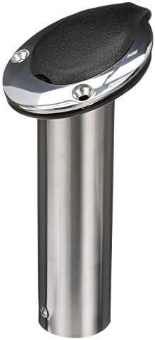 Attwood 66362-7 Stainless Steel Flush Mount Rod Holder, 2-Inch Diameter, 7 ½ Inches Long, 30-Degree Top Flange, Open Base End by Attwood