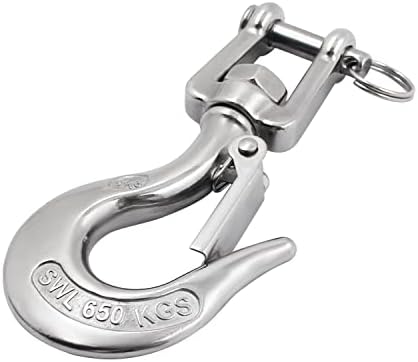 SHENGHUISS Clevis Slip Hook 304 Stainless Steel with Safety Latch, Swivel Lifting Hoisting Chain Hooks for Rigging Crane Towing Winch Wrecker ATV Trailer - Image 2