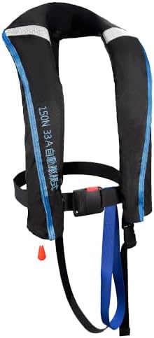 Manual Inflatable Life Jacket,Preserver PFD for Adults,Life Vest for Adults,Supports Weight up to 330 pounds by NAUTISHIELD
