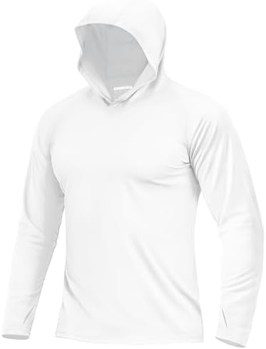 Boladeci Men's UPF 50+ Sun Protection Lightweight Hoodie Shirts Long Sleeve Fishing Shirt SPF UV Hiking Swim by Boladeci