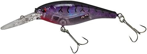 Berkley Flicker Shad Fishing Lure, Flashy Purple Tiger, 3/16 oz, 2in | 5cm Crankbaits, Size, Profile and Dive Depth Imitates Real Shad, Equipped with Fusion19 Hook by Berkley