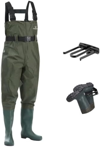 FISHINGSIR Waders for Men Waterproof Women Fishing Chest Wader with Boots by FISHINGSIR