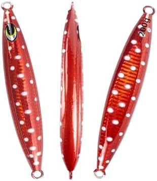 Eupheng Heavy Duty Fishing Jigs Saltwater 200g/300g/400g/500g, Glow in Dark Roller Slow Fall Lead Jig Deep Sea Fishing Jigging Lures for Tuna, Salmon, Sailfish, Grouper Snapper by EUPHENG