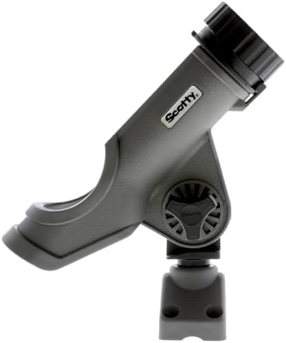 Scotty #230 Powerlock Rod Holder with #241 Side/Deck Mount, Adjustable Boat Fishing Rod Holder, Universal Cradle Design, Side or Deck Mount Installation, Marine-Grade Construction - Image 2
