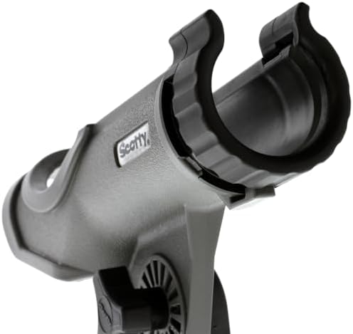 Scotty #230 Powerlock Rod Holder with #241 Side/Deck Mount, Adjustable Boat Fishing Rod Holder, Universal Cradle Design, Side or Deck Mount Installation, Marine-Grade Construction - Image 4