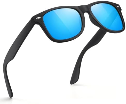 FEIDUSUN Sunglasses Men Polarized Sunglasses for Mens and Womens,Black Retro Sun Glasses Driving Fishing UV Protection by FEIDUSUN
