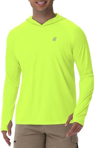Runhit UPF 50+ Fishing Shirts for Men Long Sleeve Sun Protection Hoodie Lightweight Outdoor Workout Hiking Running Rash Guard by Runhit