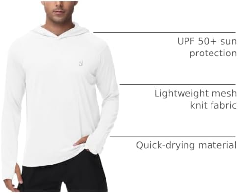 Roadbox Men's UPF 50+ Fishing Shirts, Long Sleeve UV Sun Protection Hoodie - Image 4