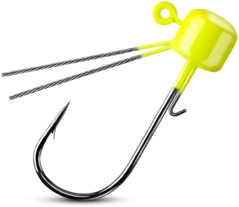 Dr.Fish 10 Pack Ned Rig Jig Heads, Weedless Mushroom Jig Heads Bass Fishing Hooks for Soft Lures Swimbaits Worms Freshwater by DrFish