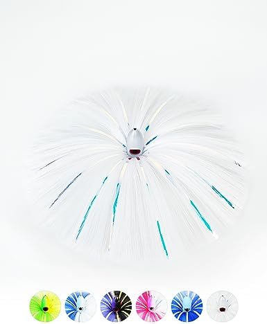 BLUEWING Sea Trolling Lures with Lead Head Saltwater Fishing Witches Big Game Ballyhoo Skirt for Tuna, Wahoo, Sailfish, Mahi Mahi 1oz, 2oz, 4oz, 6oz, 8oz by BLUEWING