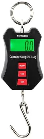 440lb/200kg Digital Crane Scale - Compact LCD Handheld Hanging Scale for Garage, Farm, Hunting, Fishing & More(200kg/Black) - Image 2