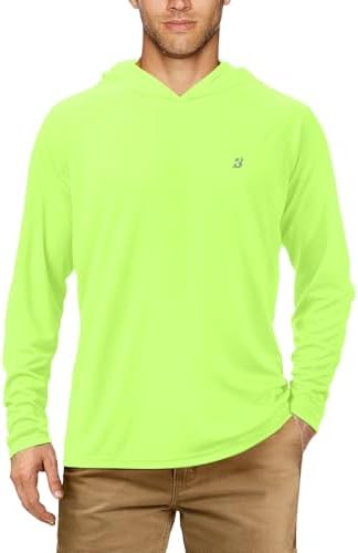Roadbox Mens Fishing Sun Hoodie, Long Sleeve UPF 50+ UV Protection Shirts by Roadbox
