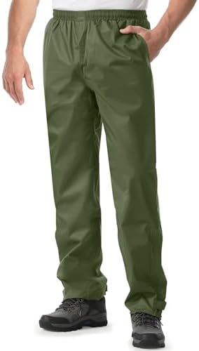 iCreek Men's Rain Pants Waterproof Breathable Lightweight Rain Over Pants by iCreekoutdoor