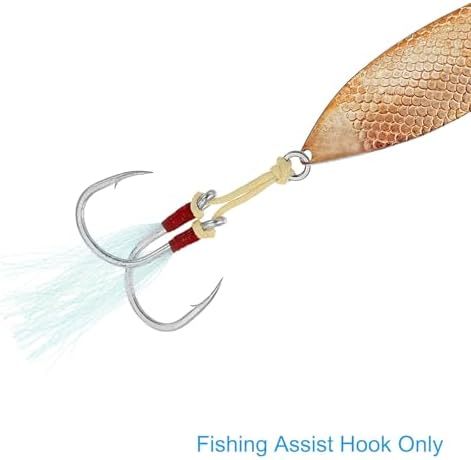 PATIKIL Fishing Assist Hooks Kit, Double Assist Jigging Hook with Glow Tassel for Slow Pitch Jigs Vertical Jigging Lure - Image 5